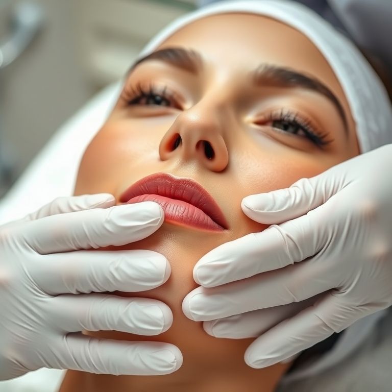 A close-up of an expert performing a Buccal Massage in Costa Mesa.